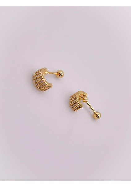 Cerrrahi Çelik Piercing ( Pirsing ) Mutli Zirkon Yarım Halka Tragus Helix Piercing (1ADET) fırsatları