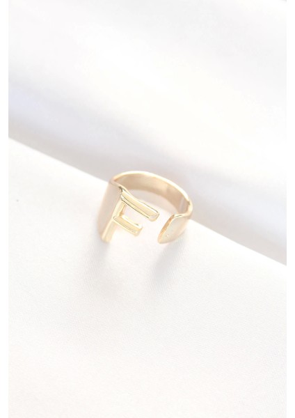 Bfs F Harfli Altın Renk Ayarlanabilir Yüzük fiyatları