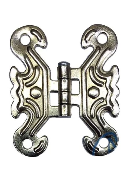 Dekoratif Sac Kelebek Menteşe - Küçük, Nikel, 100 Adet