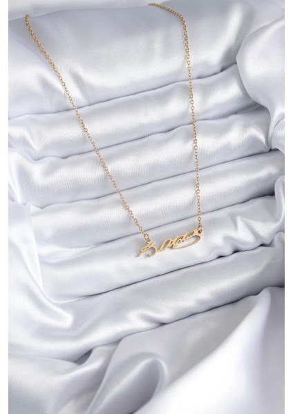 Bfs 316L Çelik Zincir Gold Renk Atatürk Imzası Model Kadın Kolye fiyatları