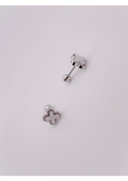 Cerrrahi Çelik Piercing ( Pirsing ) Marka Yonca Figürlü Tragus Helix Piercing (1ADET) fırsatları