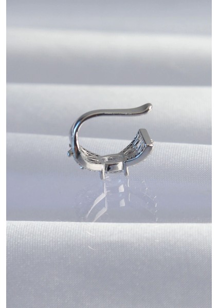 Bfs Pirinç Gümüş Renk Zirkon Taş Kaplama Earcuff Küpe fiyatları