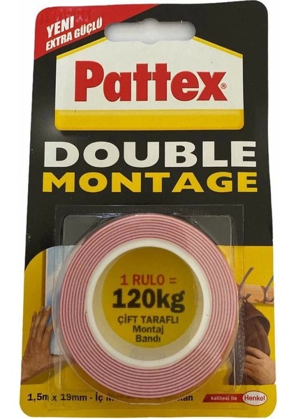 Pattex Double Montage Çift Taraflı Bant 120 kg