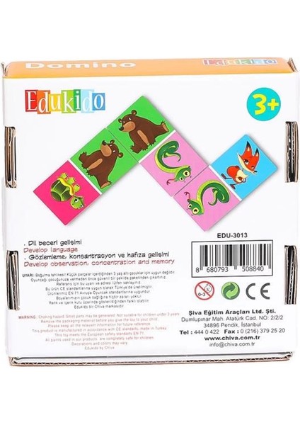 Bfs EDU-3013 Hayvanlar Domino -Chiva fırsatları