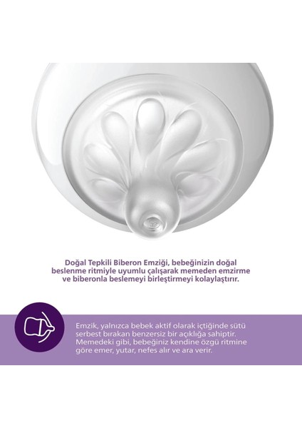 Bfs avent Doğal Tepkili Natural Response 2'li Biberon Emziği No:2 0+ Ay fiyatları