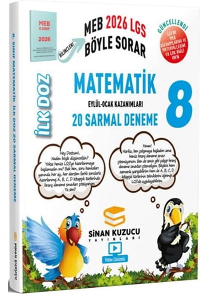 Sinan Kuzucu 2026 8. Sınıf Matematik Ilk Doz Sarmal Branş Denemeleri modelleri