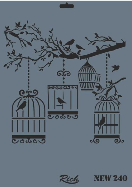 Rich New Seri N-240 Stencil 35X25 cm