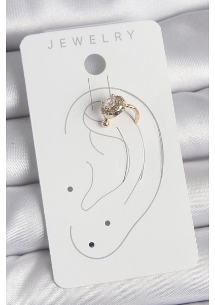 Bfs Pirinç Gold Renk Zirkon Taşlı Kadın Kıkırdak Küpe fiyatları