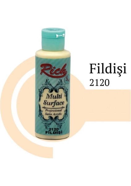 Rich Multi Surface 2120 Fildişi Akrilik Boya 120 cc