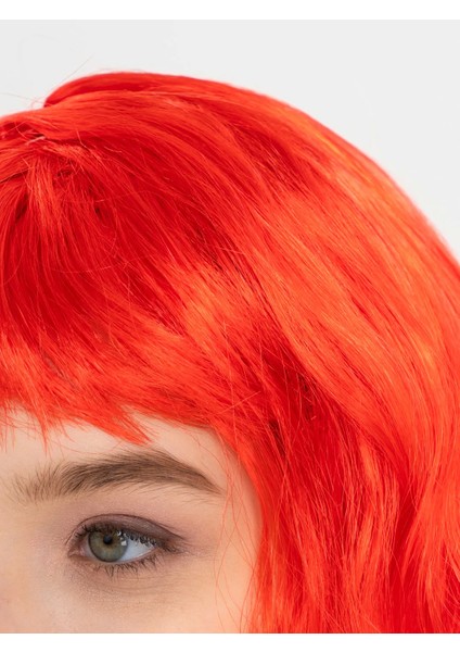 Bfs Kırmızı Renk Uzun Dalgalı Parti Peruğu fırsatları