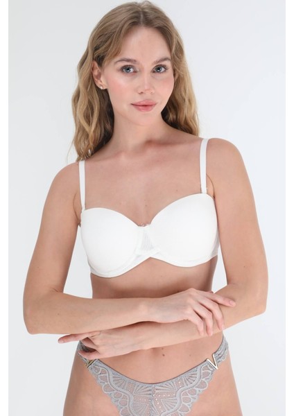 Beyaz Düz Kaplı Destekli Sütyen fırsatları