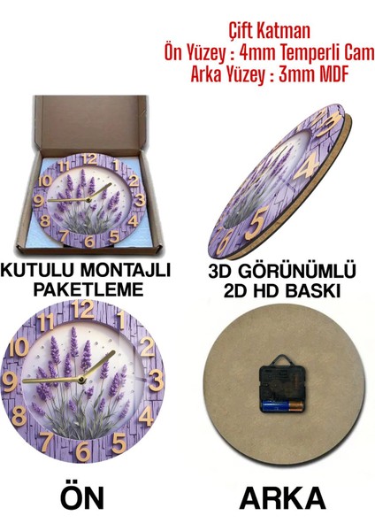 Zarif, Dayanıklı ve Modern Dekor! 3D Görünümlü Temperli Cam Saat – 33 cm CSDW271 indirimleri