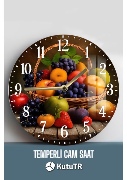 Mutfaklarınıza Estetik ve Fonksiyonelliği Bir Arada Sunan 3D Temperli Cam Saat – 33 cm CSDW151 fiyatları
