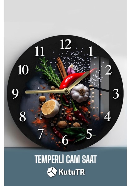 Mutfak Dekorasyonunuza Şıklık Veişlevsellik Katın! 3D Görünümlü Temperli Cam Saat – 33 cm CSDW148 fiyatları
