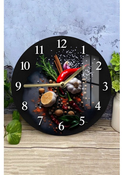 Mutfak Dekorasyonunuza Şıklık Veişlevsellik Katın! 3D Görünümlü Temperli Cam Saat – 33 cm CSDW148 modelleri