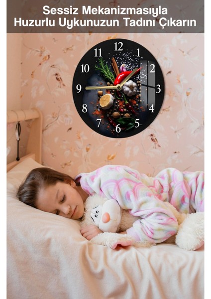 Mutfak Dekorasyonunuza Şıklık Veişlevsellik Katın! 3D Görünümlü Temperli Cam Saat – 33 cm CSDW148 fırsatları