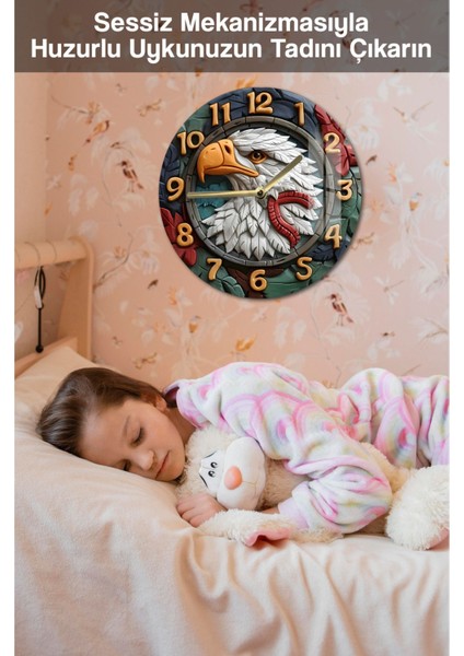 Kartal Gibi Göz Açtırmayan Tasarım! 3D Görünümlü Temperli Cam Saat – 33 cm CSDW013 fırsatları