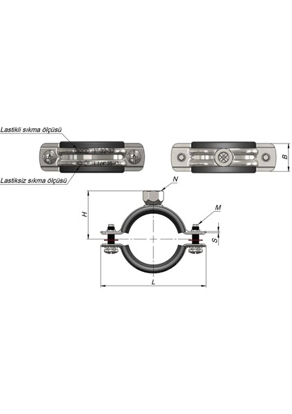 Somunlu Boru Kelepçesi 1 1/2 modelleri