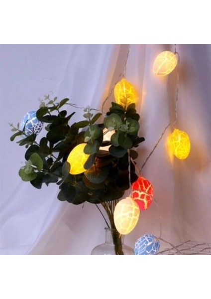 Bfs 10LU Renkli Yumurta Şeklinde Dekoratif Dolama LED Aydınlatma