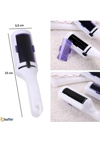 Bfs Taşınabilir Elektrostatik Hazneli Rulo Şeklinde Evcil Hayvan Tüyü Saç Toplayıcısı