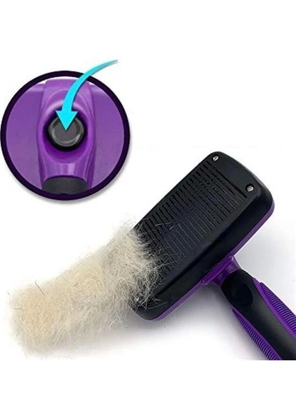 Bfs Otomatik Temizlenebilen Tuşlu Pratik Kedi Köpek Tüy Toplama Fırçası