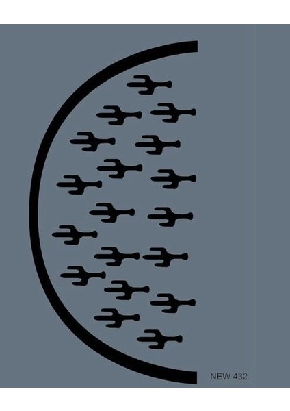 Rich New Seri N-432 Stencil 35X25 cm