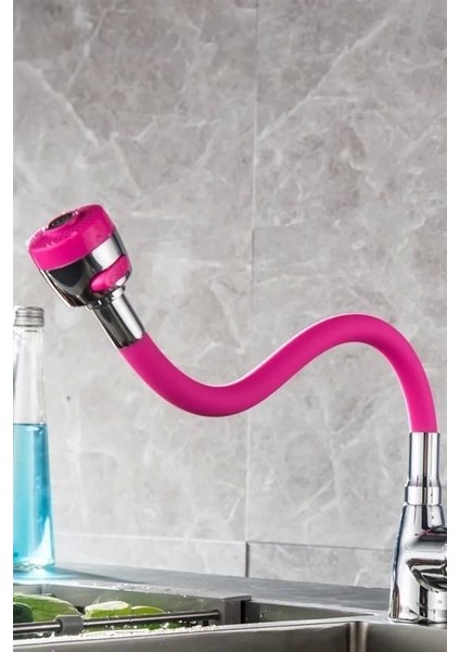 Bfs Oynar Başlıklı Tasarruflu Kubar Musluk Borusu ve Başlığı Pembe