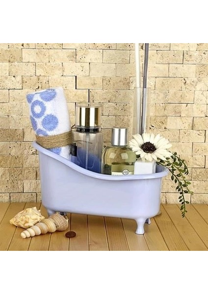 Bfs Dekoratif Mini Küvet Şeklinde Çok Amaçlı Banyo Düzenleyici Sepet