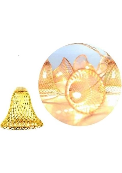 Bfs Parti ve Özel Gün Dekorasyonu Çan Şeklinde Metal Şerit LED Işık fırsatları