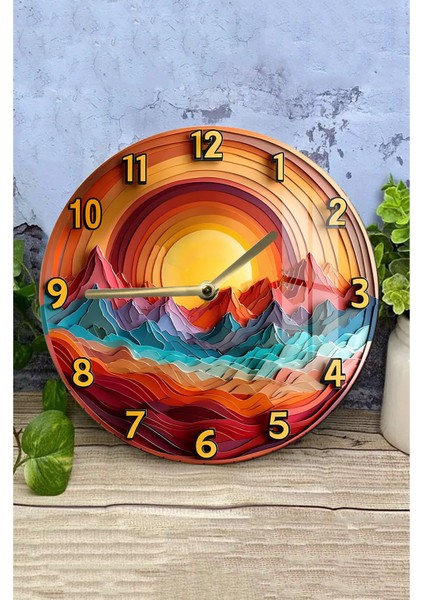 Kmodern ve Şık Dekor! 3D Görünümlü Temperli Cam Saat – 33 cm CSDW295 modelleri