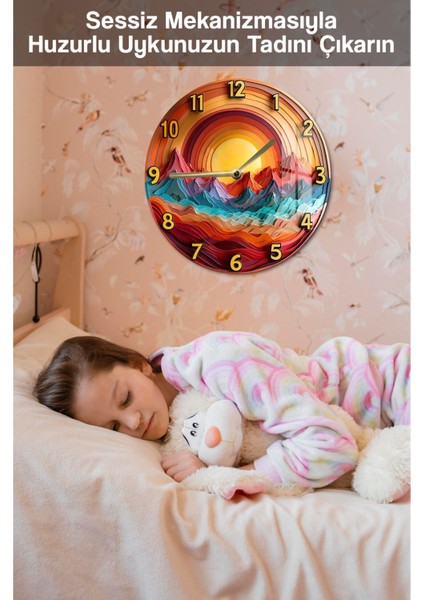 Kmodern ve Şık Dekor! 3D Görünümlü Temperli Cam Saat – 33 cm CSDW295 fırsatları