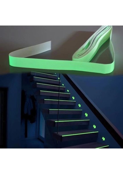 Bfs Karanlıkta Işık Veren Yansıyan 4 Metre Fosforlu Yeşil Şerit Bant fırsatları