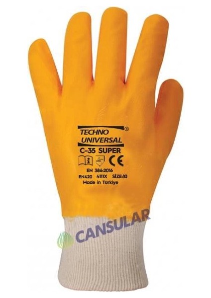 Techno Üniversal C-35 9 No Süper Nitril Tam Kaplı Eldiven fiyatları
