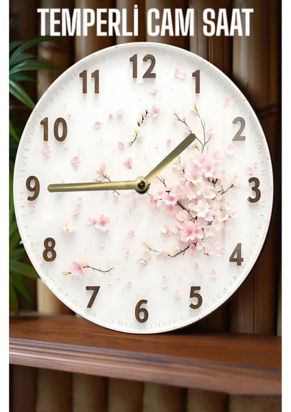 Şıklığın ve Dayanıklılığın Buluşma Noktası 3D Görünümlü Temperli Cam Saat – 33 cm CSDW268