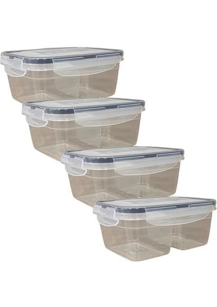 Bfs 2 Bölmeli 0,45+0,45 Litre Kilitli Kapaklı Erzak Saklama Kabı LC-524