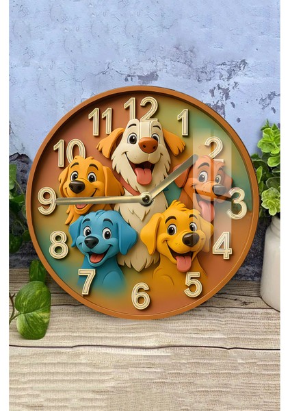 Evinize Sevimlilik Katacak Tasarım 3D Görünümlü Temperli Cam Saat – 33 cm CSDW160 modelleri