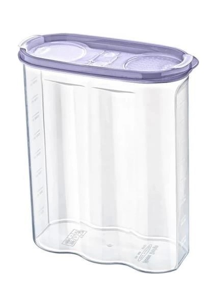 Bfs 2 Kapaklı Ölçekli Erzak Kuru Gıda Saklama Kutusu Kabı 2,4 LITRE-SA940