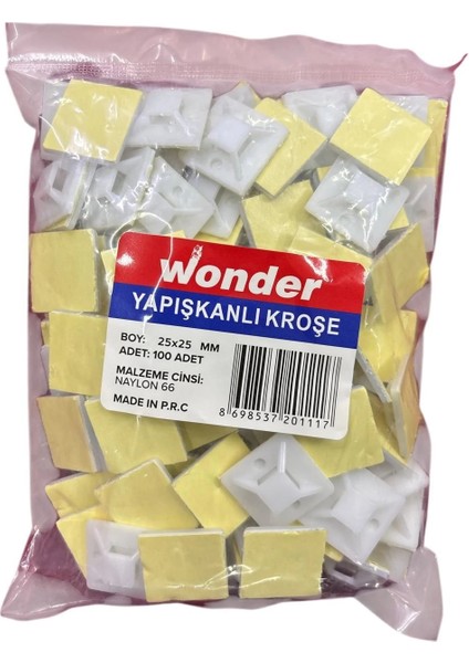 Wonder 25X25 Yapışkan Kroşe (100 Adet)