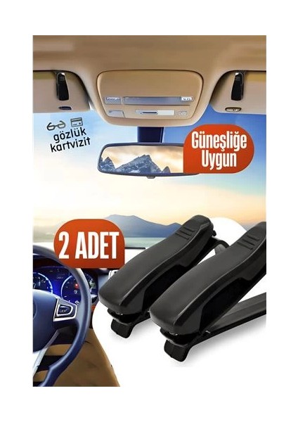 Bfs Araç Gözlük Tutucu Güneşliğe Uygun Mini 2 Adet