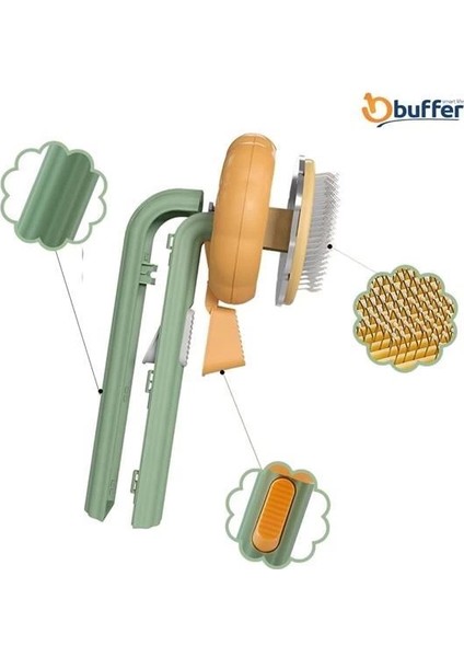 Bfs Plastik Yeşil Evcil Hayvan Bakım Pet Fırçası Çok Amaçlı Pet Fırçası Yeşil indirimleri