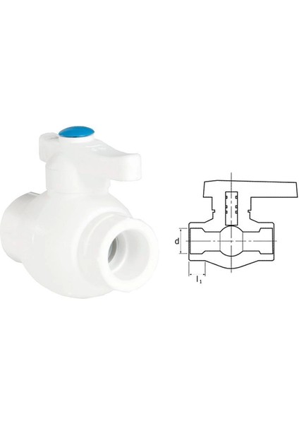 Ege Yıldız Pprc 40 mm Küresel Vana Gri