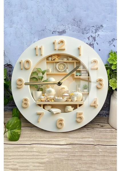 Şıklığın Zamanla Buluştuğu Nokta 3D Görünümlü Temperli Cam Saat – 33 cm CSDW332 fiyatları