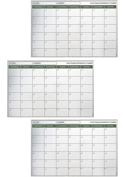 Bfs Manyetik Yapışkanlı Bir Aylık Program Planlayıcı Takvim 85X56 cm