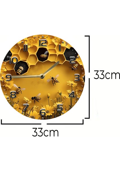 Doğadan Ilham Alan Şık Tasarım 3D Görünümlü Temperli Cam Saat – 33 cm CSDW346 indirimleri