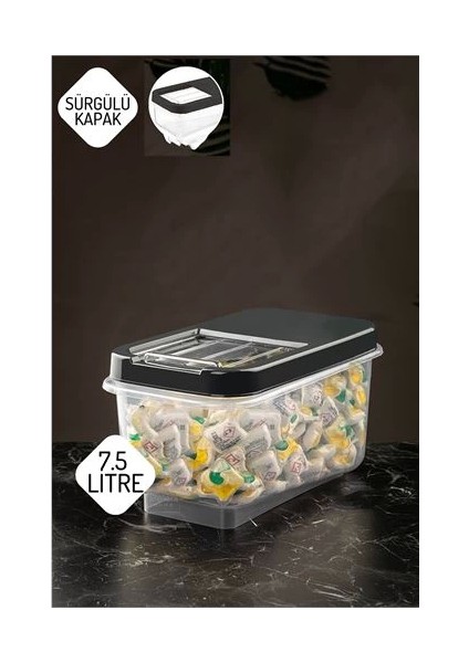 Bfs Reagan Tablet ve Deterjan Saklama Kutusu 7.5 Lt Antrasit