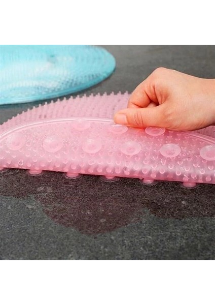 Silikon Fırçalı Banyo Masaj Matı ve Ayaklar İçin Topuk Masaj Paspası