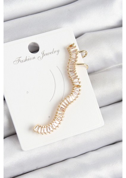 Bfs Pirinç Su Yolu Model Gold Renk Sağ Kıkırdak Küpe