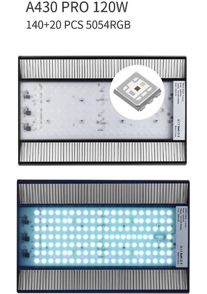 A430 Pro Tam Spektrum Akvaryum LED Işık 120W modelleri