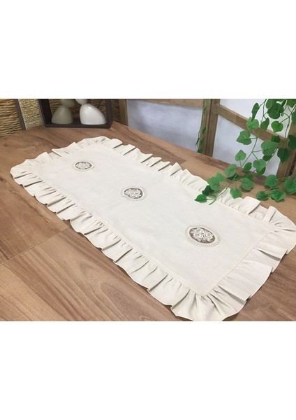 Fırfırlı & Dantelli Runner- 45X 90 cm modelleri