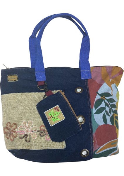 Vintage Salaş Çok Renkli Orta Boy Günlük Seyahat Gezi Omuz Çantası 36CMX34CM fiyatları